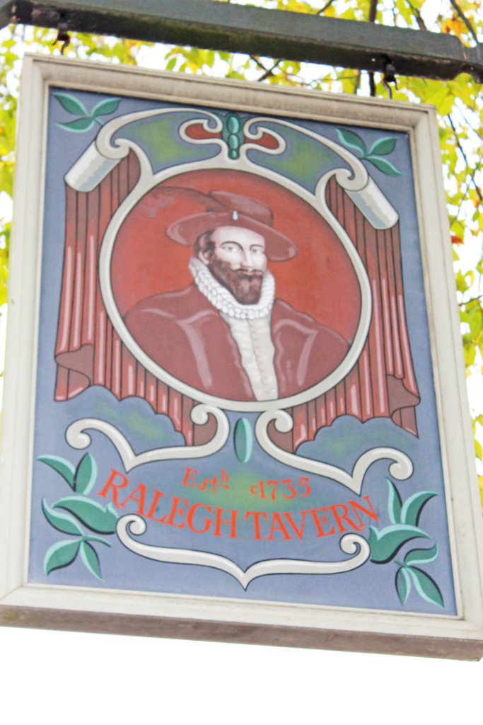 Sign for the Raleigh Tavern